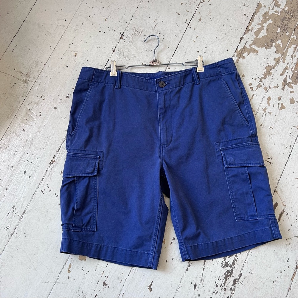 Lands End Men's Navy Cargo Shorts